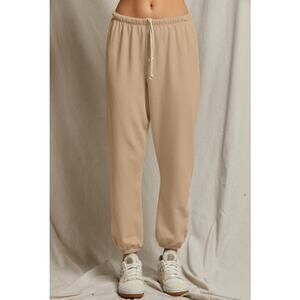 NWT perfectwhitetee Johnny 100% Cotton Sweatpant Jogger Pant Camel Size Large